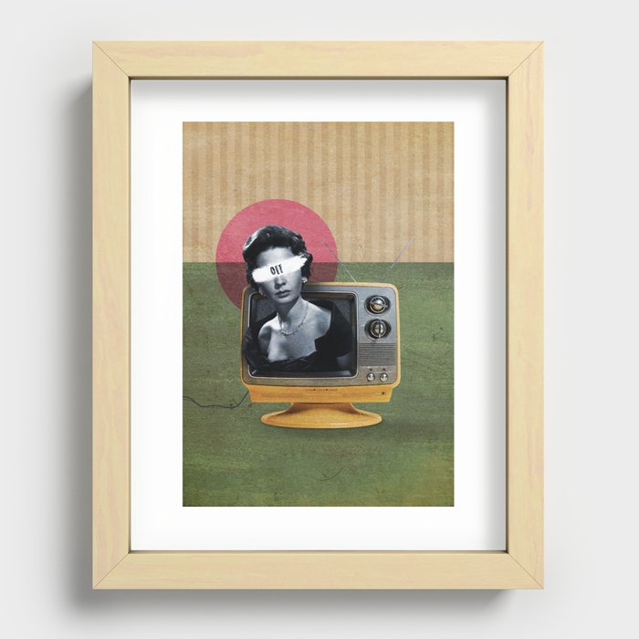 Off Tv Recessed Framed Print