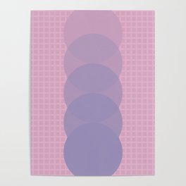 Grid retro color shapes 6 Poster