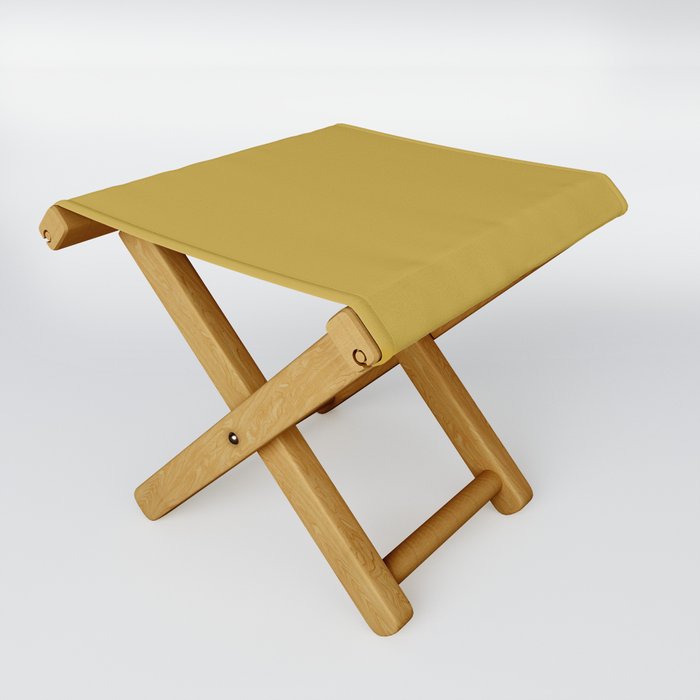 Mid-tone Brown Solid Color Hue Shade - Patternless 3 Folding Stool