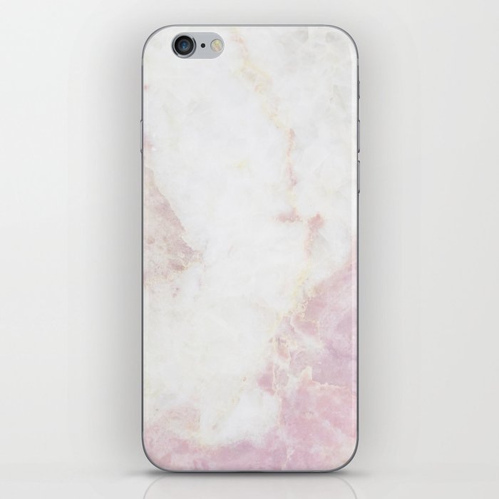 Pink White Marble iPhone Skin
