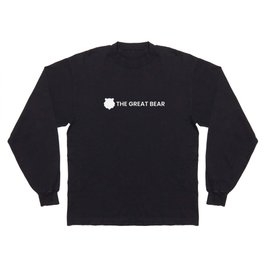 The Great Bear Text White logo Long Sleeve T Shirt