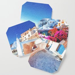 Santorini Greece #5 Coaster
