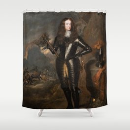 King William III of England in Armor Shower Curtain
