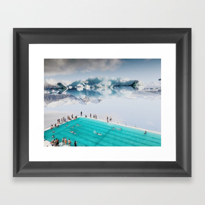 Icebergs Framed Art Print
