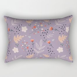 Lilac Florals Rectangular Pillow