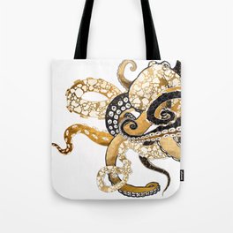 Metallic Octopus Tote Bag