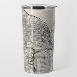 Tacoma, USA - City Map in Black and White - Aesthetic Travel Mug