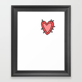 Stitched Heart Framed Art Print