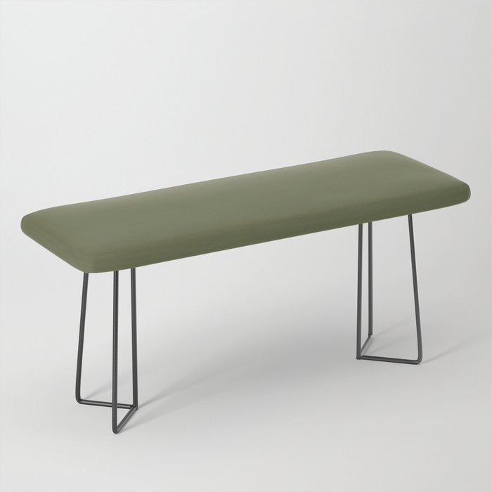 Dark Green Solid Color Hue Shade - Patternless Bench