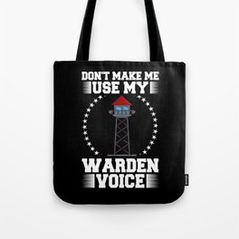 Prison Warden Correctional Officer Facility Training Tote Bag