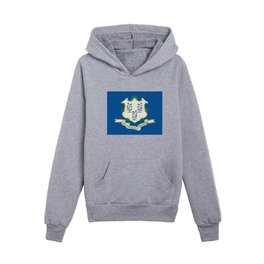 State flag of Connecticut Kids Pullover Hoodies