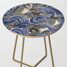 Gift Cover (Fukusa) with Carp in Waves Side Table