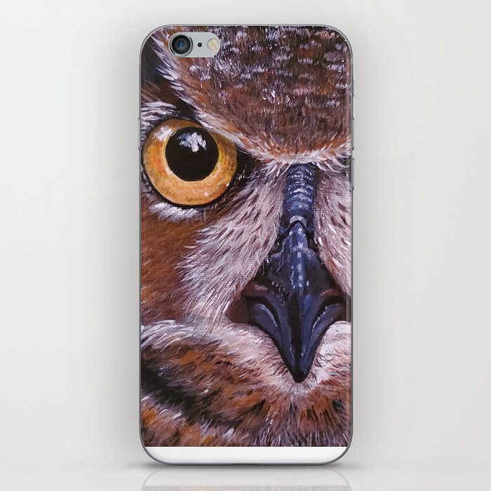 Great Horned Owl Face Bird Animal Print iPhone Skin