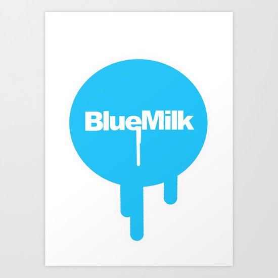 Blue Milk Art Print