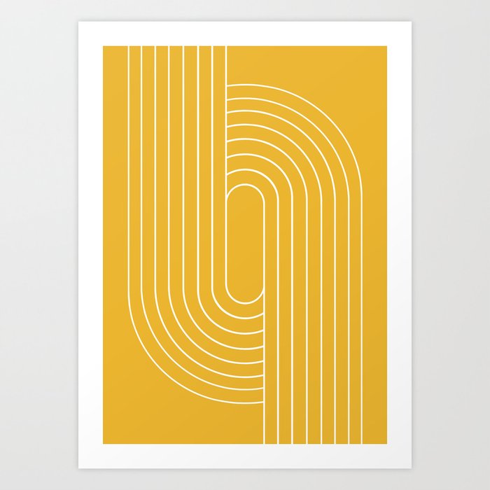 Oval Lines Abstract VII Art Print