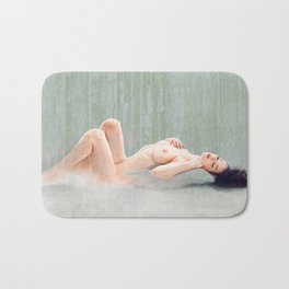 The Daydream Fantasy - Reclining Nude Bath Mat | Naked, Girl, Beautiful, Romance, Sexuality, Athletic, Sex, Woman, Beauty, Pleasure 