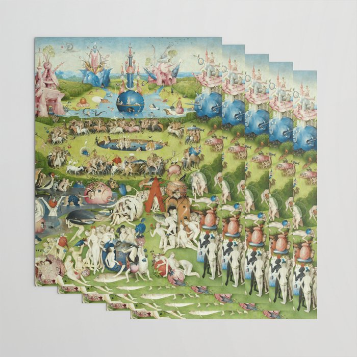 The Garden of Earthly Delights by Hieronymus Bosch Wrapping Paper by fineearthprints