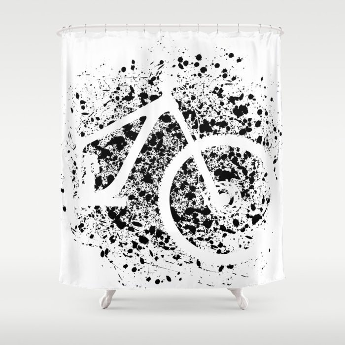 Mountain Bike Cycling Lover Cyclist Bicycle Shower Curtain