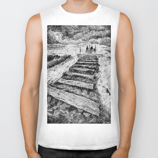 Drawing Black ink - Storm Biker Tank
