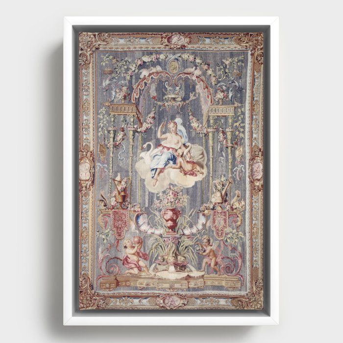 Antique 18th Century 'Venus' French Gobelins Tapestry Framed Canvas