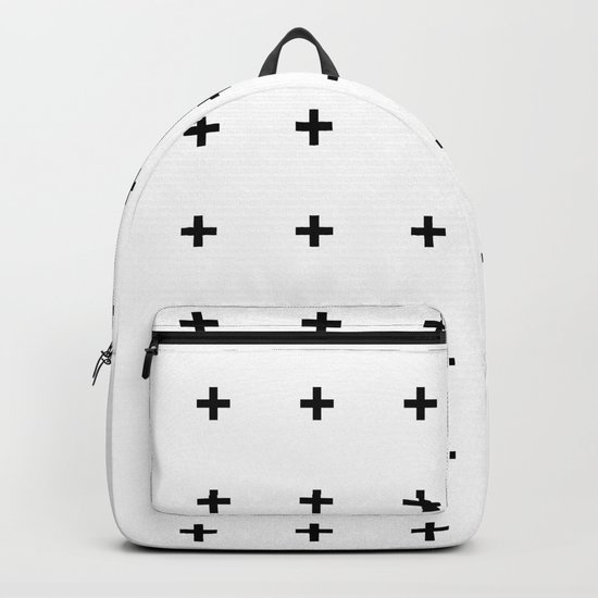 Black Plus on White /// www.pencilmeinstationery.com Backpack