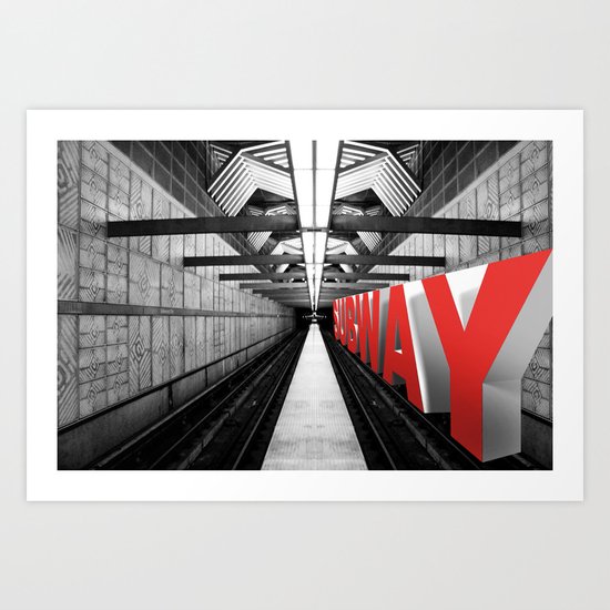 LA subway Art Print