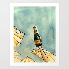 Summer champagne Veuve Clicquot poster  Art Print