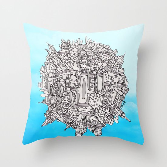 Small World Throw Pillow