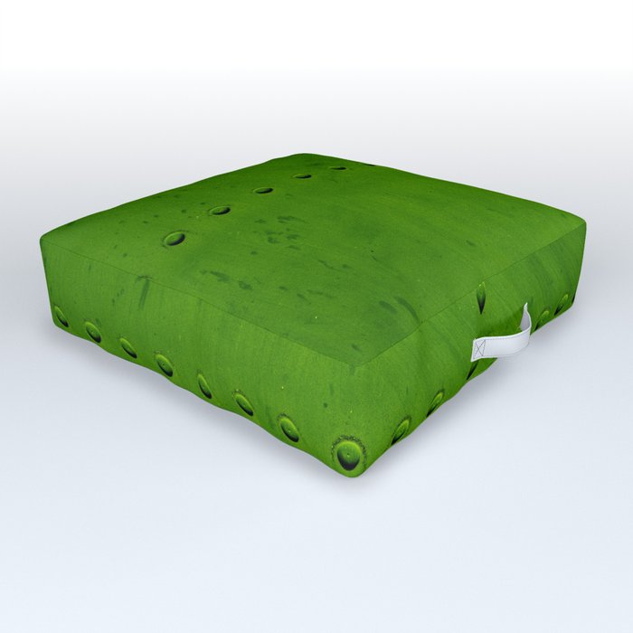 Green Rivets Airfoil Texture Aluminum Metal Pattern Outdoor Floor Cushion