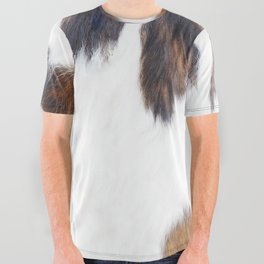 Kisses From The West Ver 2 - Faux Cowhide Print All Over Graphic Tee