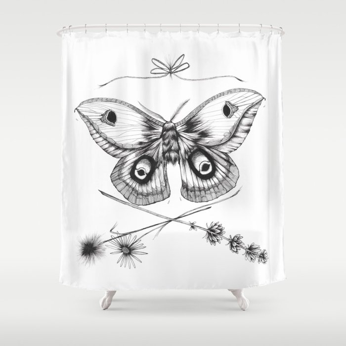Prairie Moth Shower Curtain