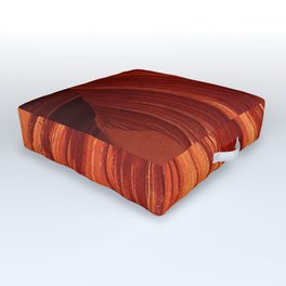 Red-Tangerine Rock Canyon Wall In Dappled Sunlight Outdoor Floor Cushion