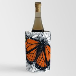 Monarch butterfly on coneflowers  Wine Chiller
