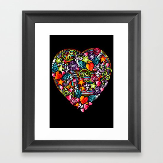 my heart has wings Framed Art Print