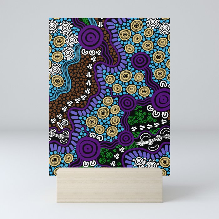 Authentic Aboriginal Art - Untitled Mini Art Print