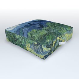 The Olive Trees by Vincent van Gogh Outdoor Floor Cushion