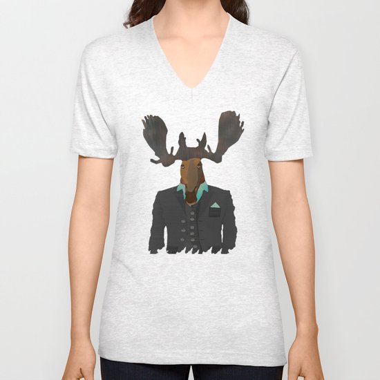 mr moose Unisex V-Neck