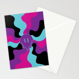 Smile Melt - Pink, Purple, Blue and Black Stationery Card