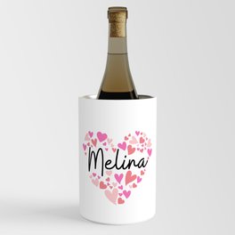 Melina, red and pink hearts Wine Chiller
