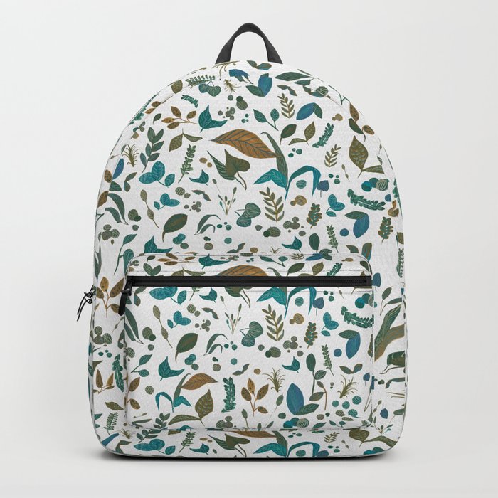 Green leaves pattern Backpack