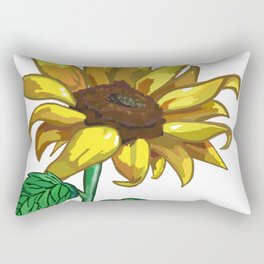 Sunflower and the Bee Rectangular Pillow