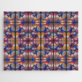 Royal Blue Neurographic Art Seamless Pattern  Jigsaw Puzzle