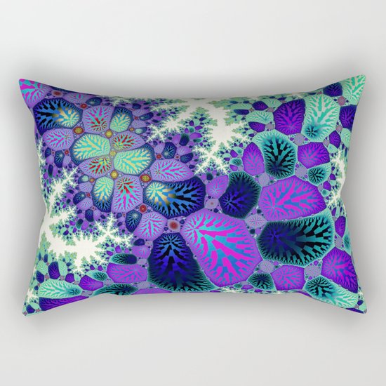 Leafy Nosegay Fractal Rectangular Pillow