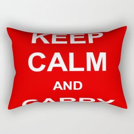 Keep Calm And Carry On English War Quote Rectangular Pillow
