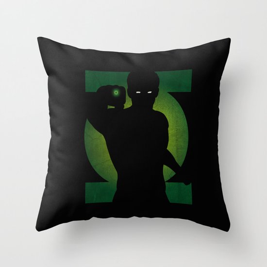 SuperHeroes Shadows : Green Lantern Throw Pillow