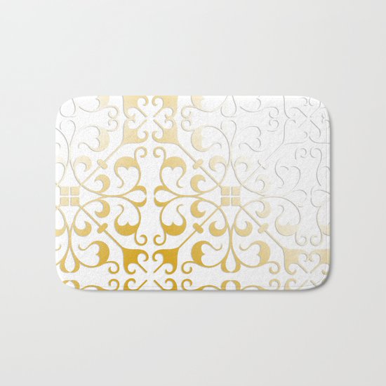 Damask Gold Bath Mat