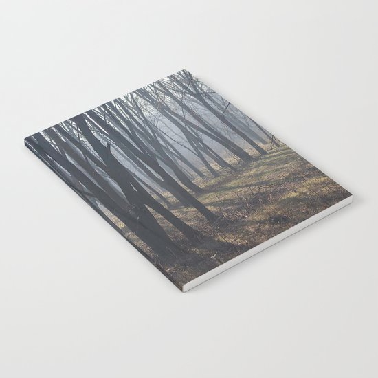 Fog Autumn forest Notebook