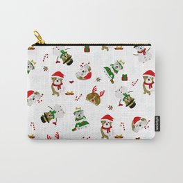 Christmas Bulldogs Carry-All Pouch