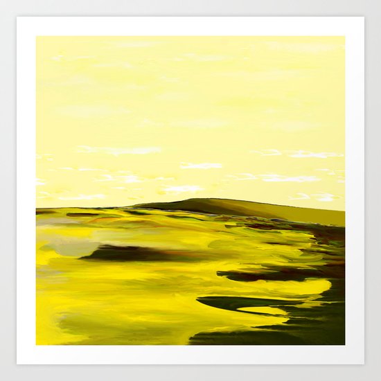 Giraffes Roamed the Sulfur Sands Art Print