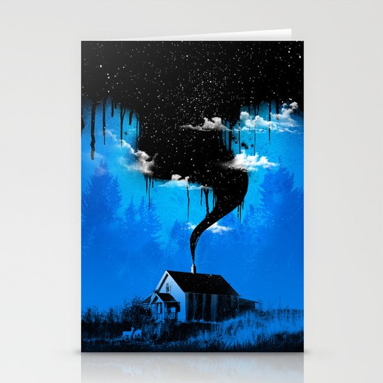 Black Smoke Stationery Cards